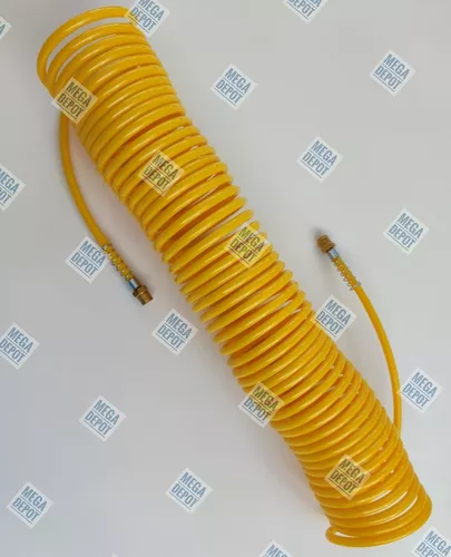 Manguera Compresor Resorte Espiral Aire 15m 1/4 300 Psi