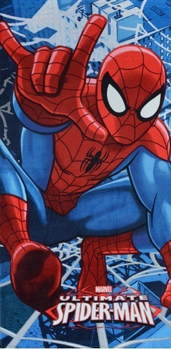 Toalla Hilasal Spider Man, Blue Ultimate, Marvel, 100% Algod