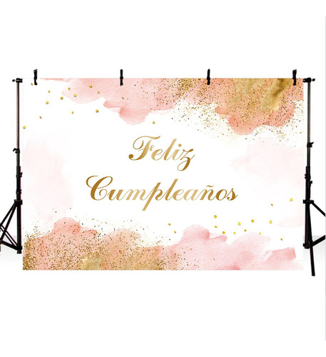 83x59 Inch Fondo De Fiesta De Niña Feliz Cumpleaños De Rosa