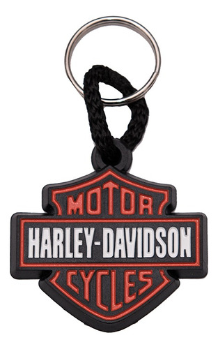 Harley Davidson - Bar And Shield - Llavero De Goma