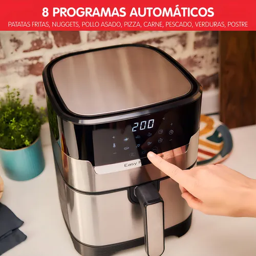 Easy Fry & Grill , Freidora de Aire MOULINEX, 4,2L, Digital, Inox XL 8 PROGRAMAS 16 FUNCIONES