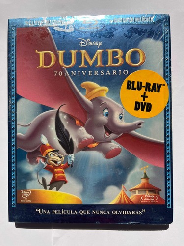 Pelicula Dumbo, 70 Aniversario, Blu-ray + Dvd