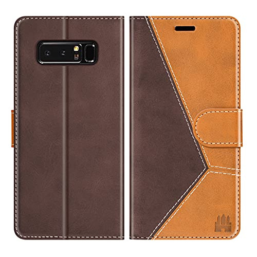 Funda Cartera Para Galaxy Note 8 Amarillo Cafe Premium Pu-02