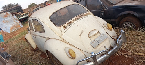 Vw Fusca 68 Branco 1300 Não Split Oval Para Restauro