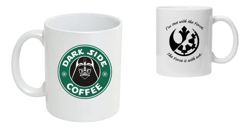 Taza De Star Wars Starbucks Dark Side Color Blanco Starpugs