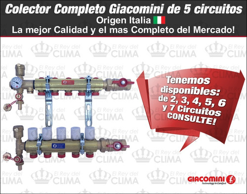Imagen 4 de 7 de Colector De 5 Vías Giacomini P/piso Radiante, Super Completo