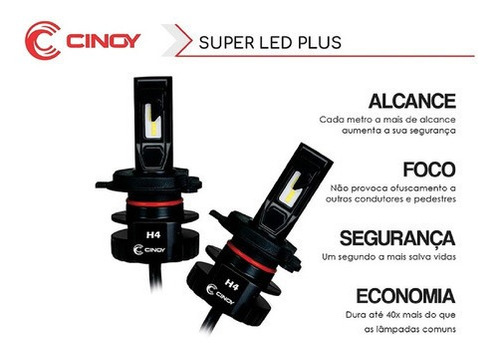 Imagem 2 de 6 de Par Lampada Led Cinoy Plus Farol Baixo Hb4 Silverado