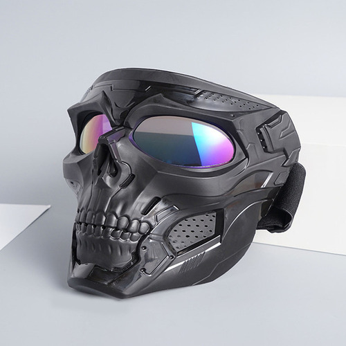 Para Máscara De Moto Con Forma De Calavera, Lentes De