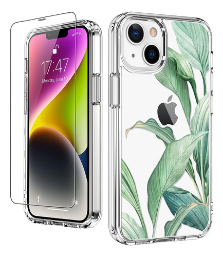 Funda Luhouri Para iPhone 14 Plus C/pant Tropical Leaves