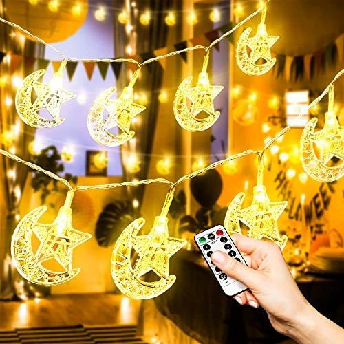 Acelist 40 Led Ramadan String Lights, Star Moon G7r9 6