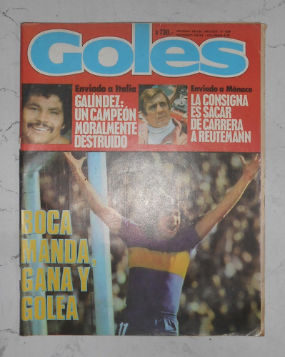 Revista Goles 9 De Mayo 1978 Seleccion Galindez  Reutemann