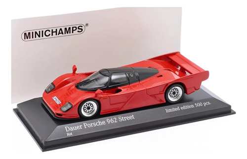 Dauer Porsche 962 Gt Street 1994 Minichamps, Escala 1/43 Rojo