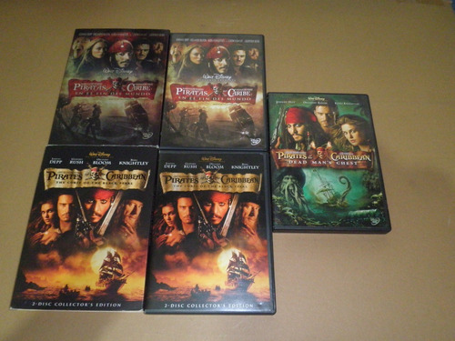 Piratas Del Caribe 1,2 Y 3 Dvds Johny Depp