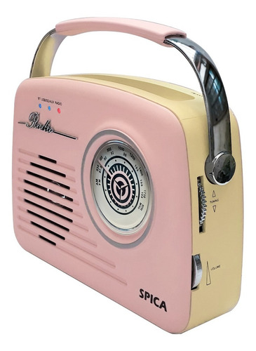 Radio Vintage Parlante Bluetooth Portatil Spica Sp120 Am/fm
