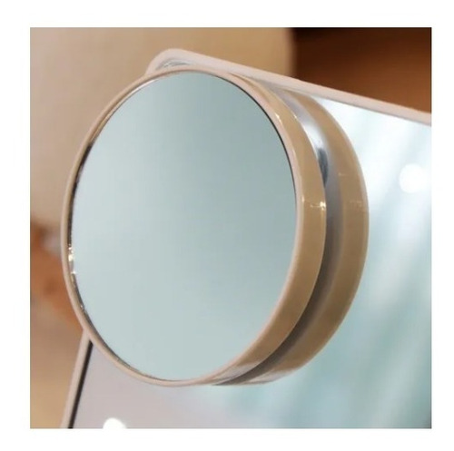 Espejo Luz Led Maquillaje Cosmética Táctil Plegable Aumento