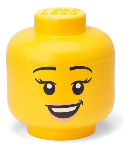 Lego Storage Head Large Apilable Contenedor Cabeza Cantidad De Piezas 2 Versión Del Personaje Happy Girl