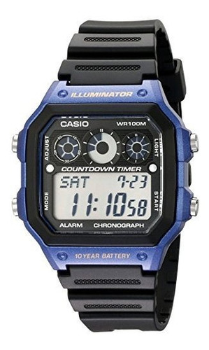 Reloj Casio Mens Ae1300wh2av Con Banda De Resina Negra