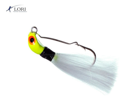 Isca Artificial Lori Jig Xuxinha Anti Enrosco - 12gr Cor Amarela Rabo Branco