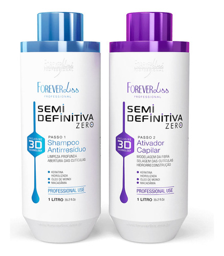 Kit Escova Semi Definitiva Zero Forever Liss