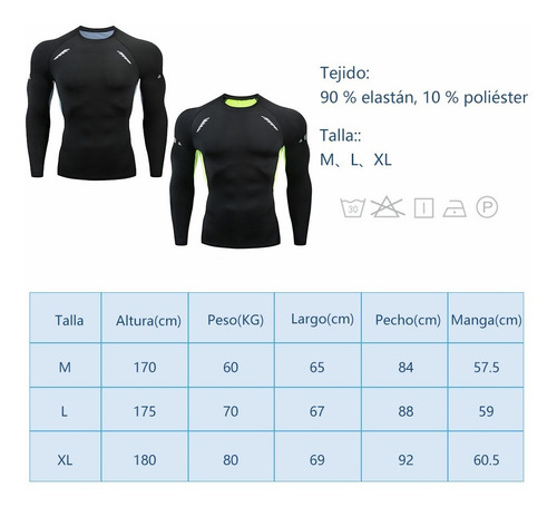 Imagen 3 de 7 de Camisa Elástica De Manga Larga Deportiva De Secado Rápido