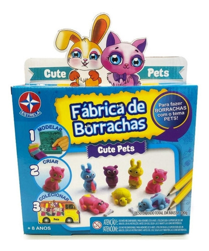 Kit de juguetes Estrela Cute Pets Rubber Factory de 100 g
