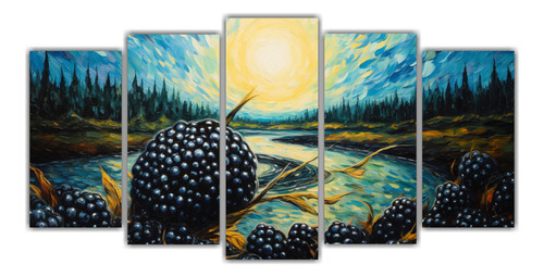 250x125cm Cuadros Vanguardia Refinado A Blackberry Fruit