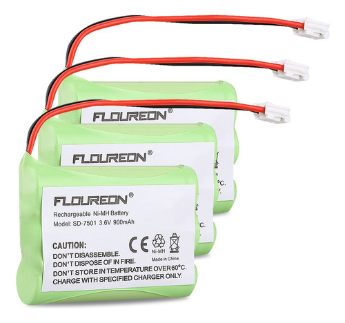 Floureon Bateria Para Telefono Inalambrico Recargable 5 Tech