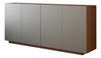 Comprar Modular Vajillero Mueble Comedor 180cm De Largo. Color Nogal frente Gris Cuba