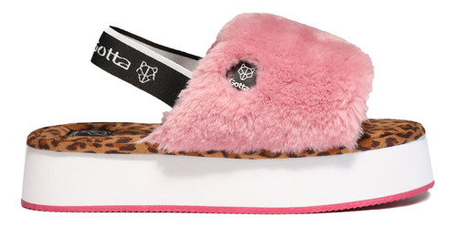 Slipper Rosado Animal Print 15313