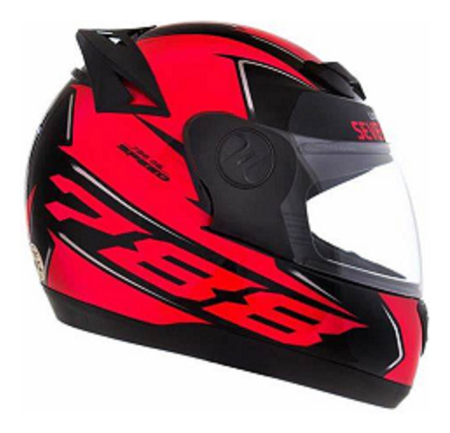 Capacete Evolution G6 788 Speed -56- Vermelho (fundo Pret )