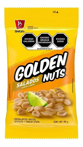Cacahuates Barcel Golden Nuts Salados 100 G 15 Pzas