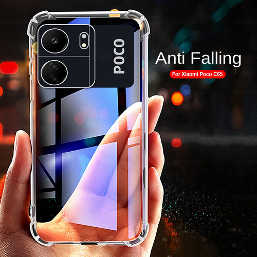 Funda Acrigel Airbag Rígido Para Xiaomi Poco C65 Transparente Acrigel Reforzado