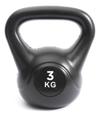 Pesa Rusas Kettlebell Pvc 3kg Fitness Mancuerna Funcional Color Negro