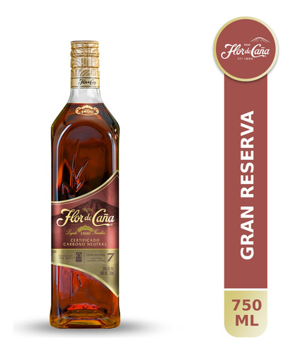 Flor De Caña 7 Años Gran Reserva Ron Importado De Nicaragua