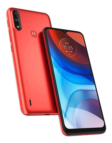 Imagem 1 de 4 de Smartphone Motorola E7 Power 32gb Camera Dup. Vermelho Coral