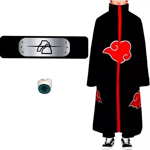 Anime halloween akatsuki anéis akatsuki membro cosplay anéis