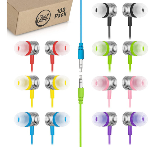 Justjamz Jelly Matte Colorful In-earbud Headphones 3.5mm Ste