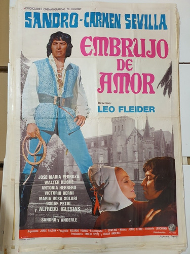 Afiche De Cine Original-sandro-embrujo De Amor-1650