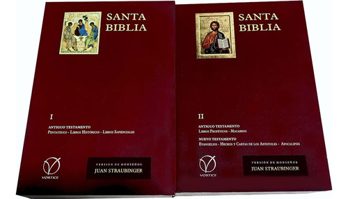 Santa Biblia De Mons. Straubinger: 2 Tomos + Notas Completas