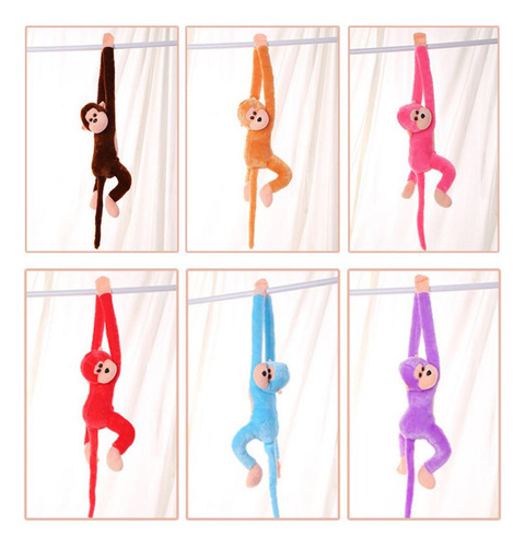 Juguete De Mono De Peluche Con Brazo Largo, 6 Unidades