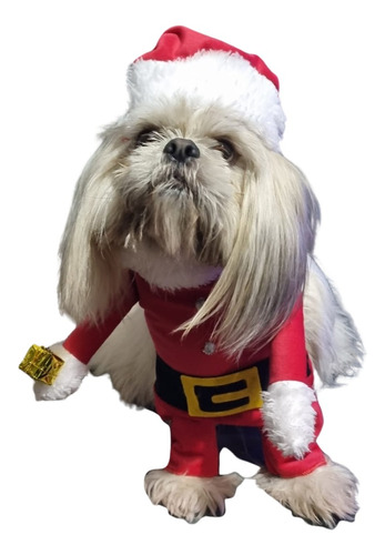 Traje Navideño Para Mascota Perro Gato Papa Noel Talla L