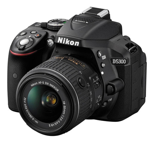  Nikon Kit D5300 + lente 18-55mm VR II DSLR color  negro 