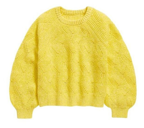 Chaleco Niña Old Navy Trenzado Amarillo