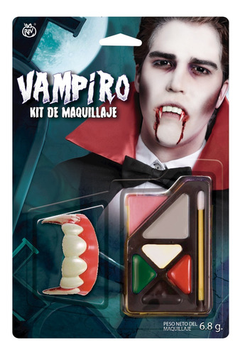 Kit De Maquillaje Vampiro Para Halloween ( 2 Piezas )