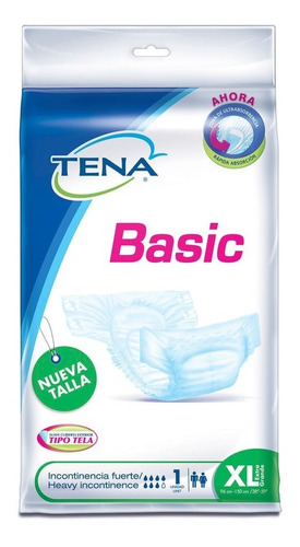 Pañal Tena Basic Extra Large - Unidad a $4104