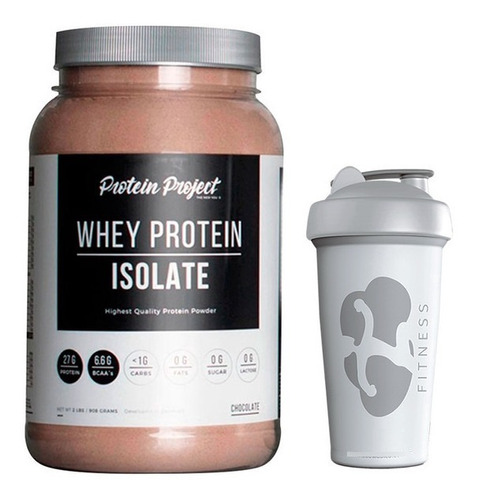 Proteina Whey Isolate 2lb  Protein Project + Vaso