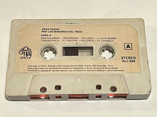 Cassette Arak Pacha/ Por Los Senderos Del Indio, Sin Caratul