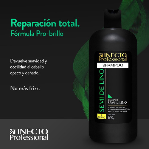 Shampoo Inecto Professional Semi De Lino X 650ml