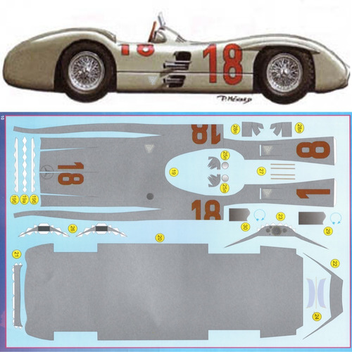 Fangio Mercedes Archivo Papercraft (retirar X Domicilio )