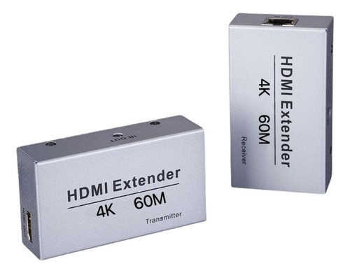 Extensor Hdmi Rj45  1 Via 60 Metros Uhd 4k 2k Cat5e Cat6